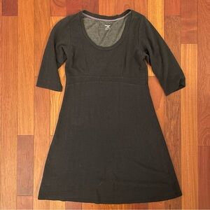 Horny Toad Nena Dress Charcoal Grey 3/4 Sleeve Size Medium